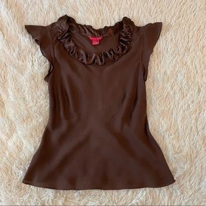 Vintage 100% Silk Milkmaid Top